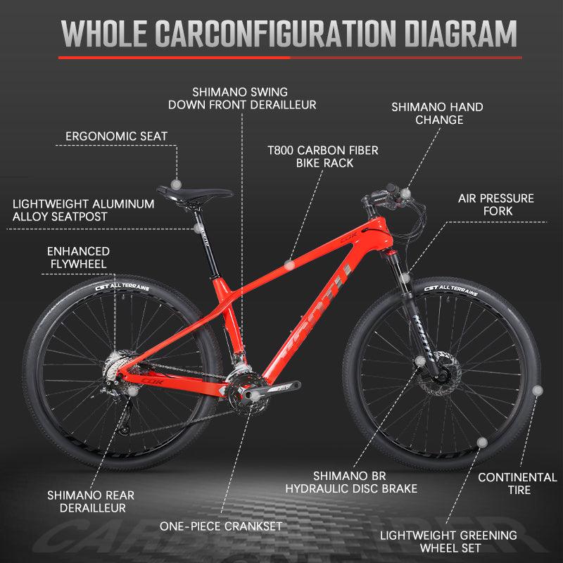 KOOTU DECK6.0 Carbon Fiber Mountain Bike With Shimano Deore M6000 Groupset - KOOTUBIKE