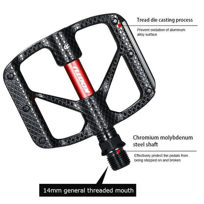 Kootu mountain bike pedals mtb aluminum pedal 9/16 universal for mtb bicycle foot pedal aluminum complete with light reflect plate - KOOTUBIKE
