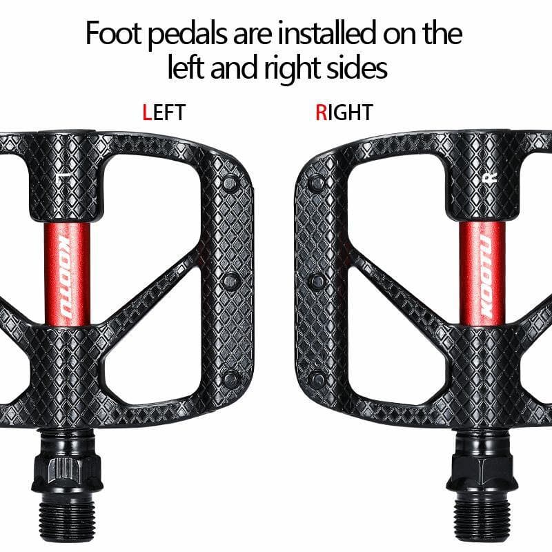 Kootu mountain bike pedals mtb aluminum pedal 9/16 universal for mtb bicycle foot pedal aluminum complete with light reflect plate - KOOTUBIKE