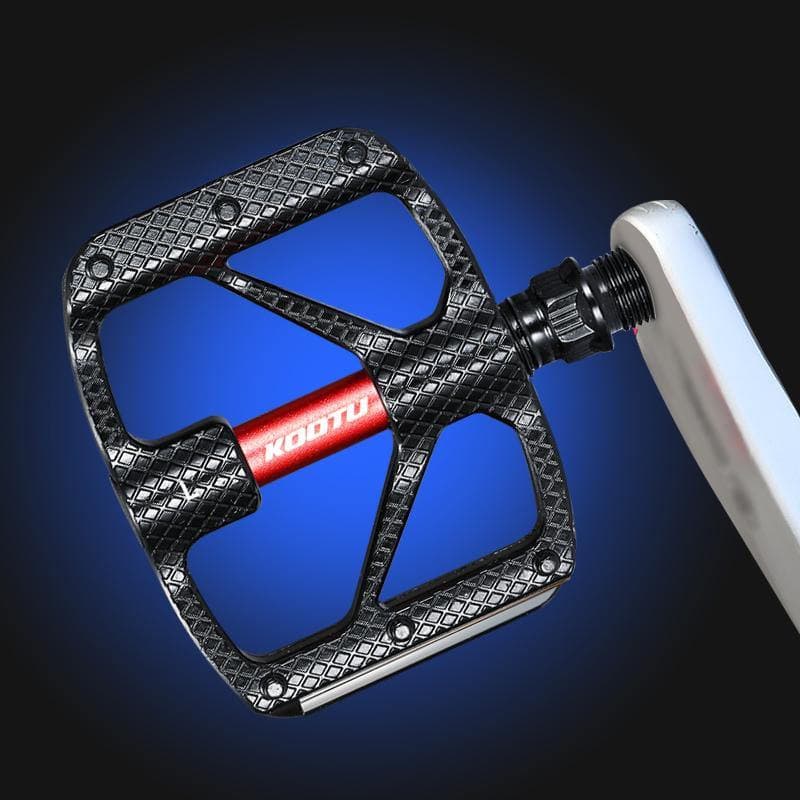 Kootu mountain bike pedals mtb aluminum pedal 9/16 universal for mtb bicycle foot pedal aluminum complete with light reflect plate - KOOTUBIKE