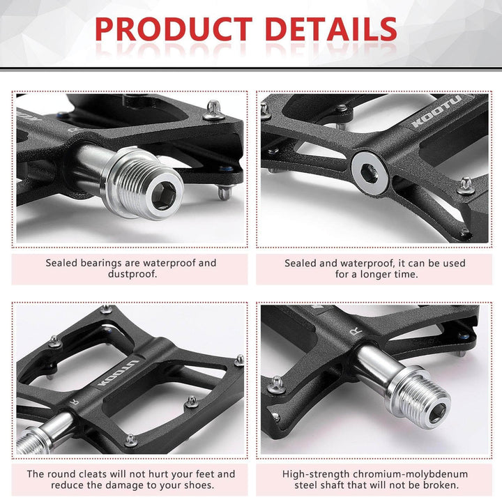 KOOTU Mountain Bike Pedals Non-Slip MTB Pedals With Seal Bearing - KOOTUBIKE