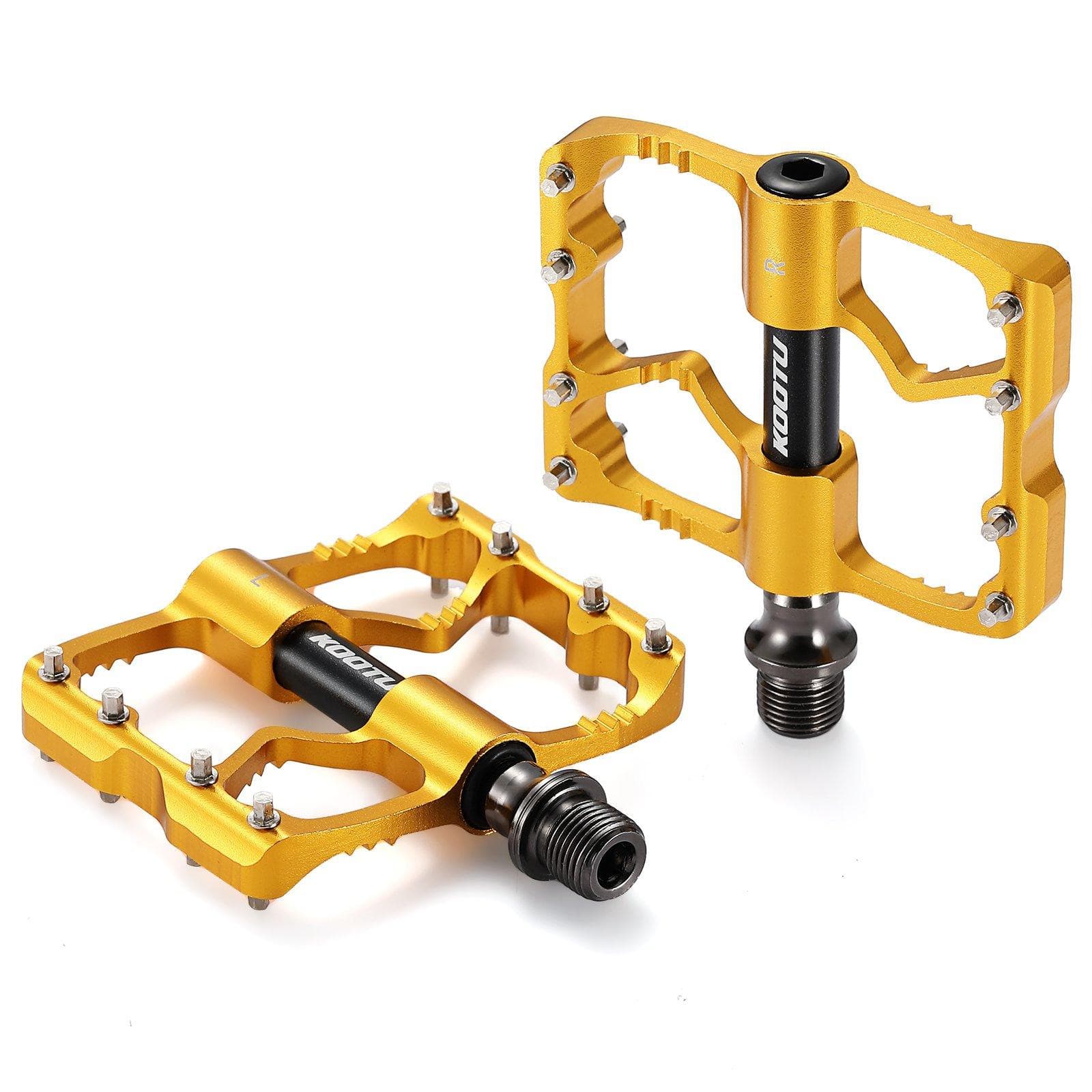 Mountain Bike Pedals 3 Bearing Golden Pedals 9/16 Universal Mountain Bike Pedals - KOOTUBIKE