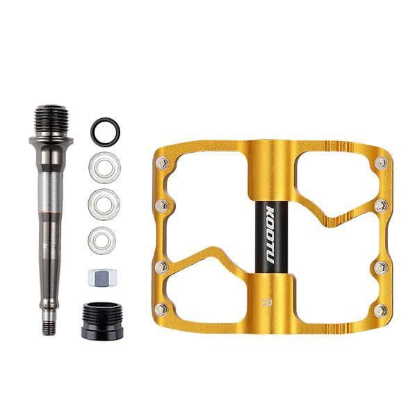 Mountain Bike Pedals 3 Bearing Golden Pedals 9/16 Universal Mountain Bike Pedals - KOOTUBIKE