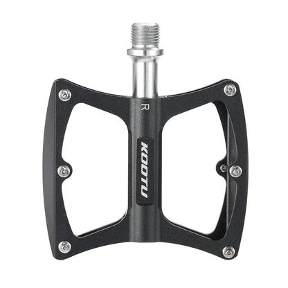 SAVA Mountain Bike Pedals Wide Plate Universal 9/16 Anti-slip Bike Pedal Set with Ball Bearing - KOOTUBIKE