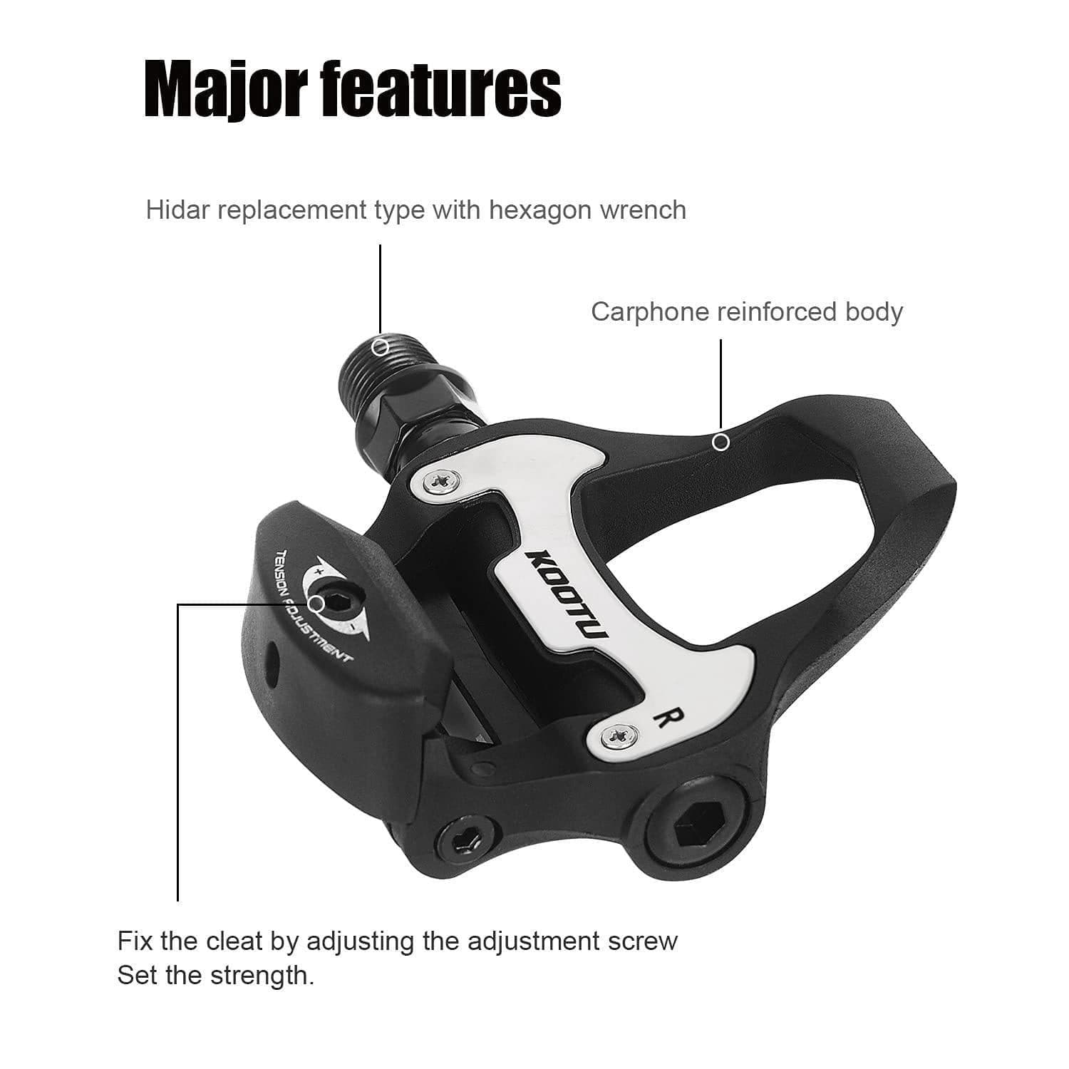 SPD SL Pedals for SHIMANO SPD System Clipless Pedal Bike Bicyle Lock Pedal - KOOTUBIKE