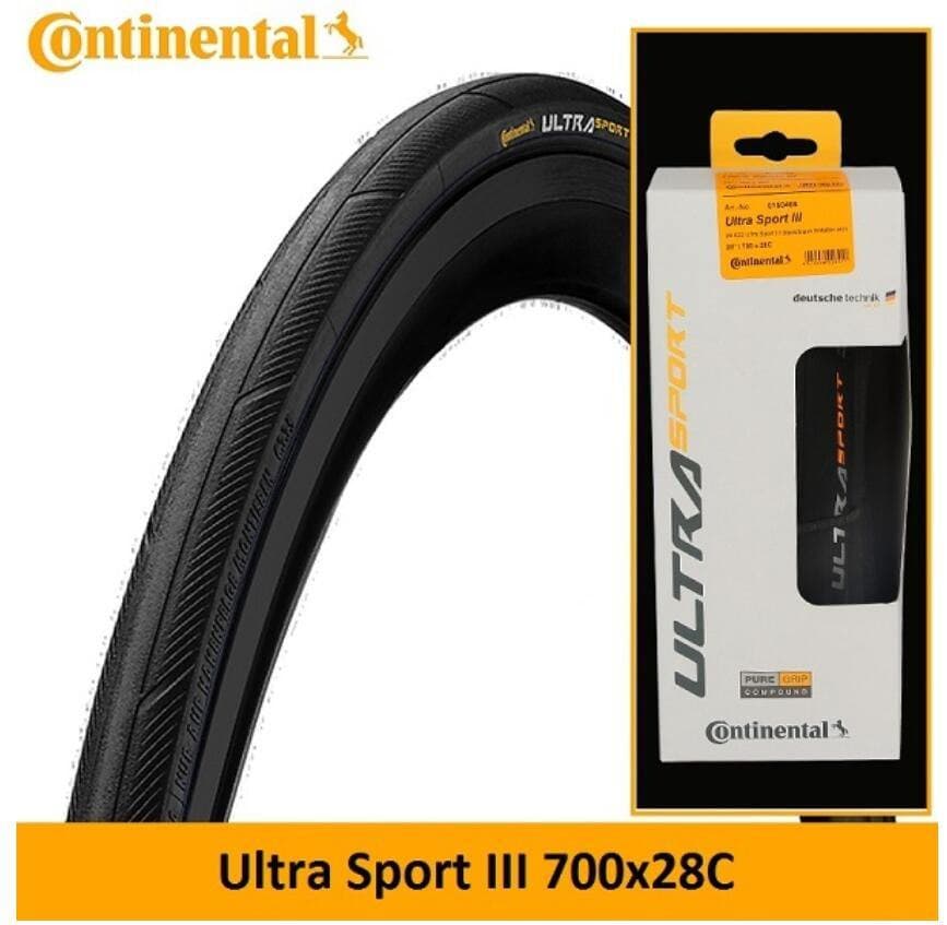Continental Ultra Sport III Road Bike Tires 700x28C – 2-Pack Foldable Clincher